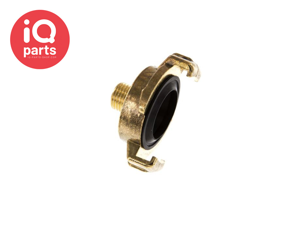 IQ-Parts Garden hose quick coupling | 40 mm | male thread | brass