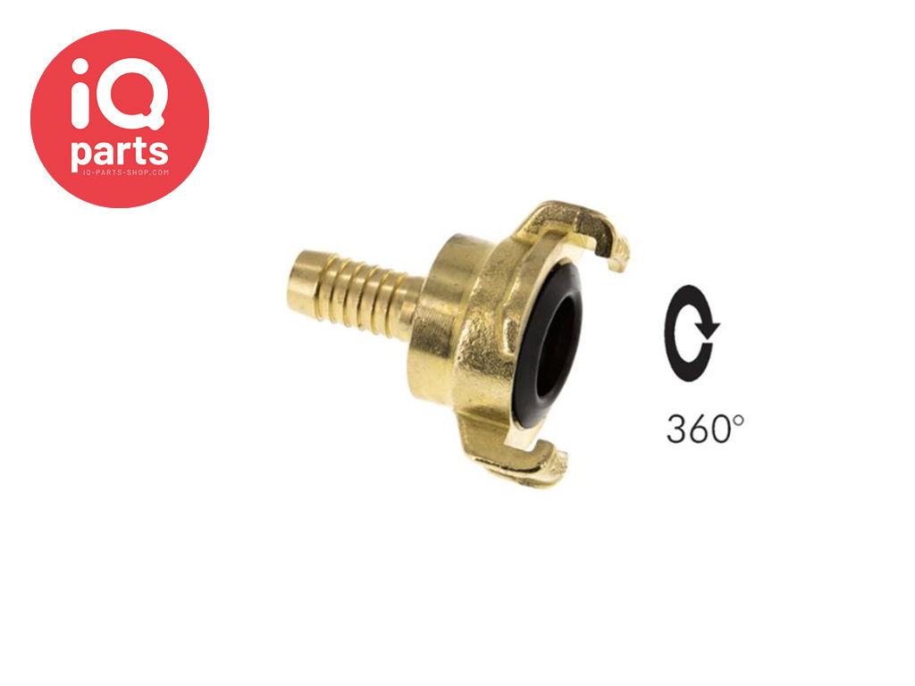 Garden hose quick coupling | 40 mm | hose barb | Rotatable | brass