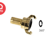 IQ-Parts IQ-Parts Gartenschlauch-Schnellkupplung | 40 mm | Schlauchtülle | Drehbar | Messing