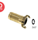 IQ-Parts IQ-Parts Garden hose quick coupling | 40 mm | hose barb | Rotatable | brass