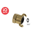 IQ-Parts IQ-Parts Gartenschlauch-Schnellkupplung | 40 mm | Innengewinde | Drehbar | Messing