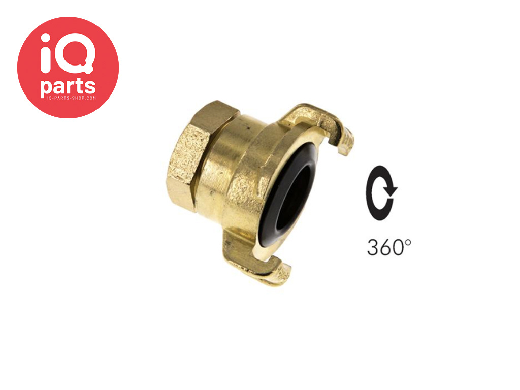 Garden hose quick coupling | 40 mm | female thread | Rotatable | brass