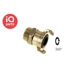 IQ-Parts IQ-Parts Garden hose quick coupling | 40 mm | male thread | rotatable | brass
