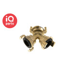 IQ-Parts IQ-Parts Garden hose quick coupling | 40 mm | Y-distributor | brass