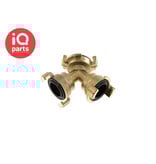 IQ-Parts IQ-Parts Gartenschlauch-Schnellkupplung | 40 mm | Y-Verteiler | Messing