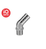 IQ-Parts IQ-Parts - Schlauchtülle | Aussengewinde (BSPT) | 45º | Edelstahl 304