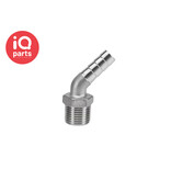 IQ-Parts IQ-Parts - Hose Connector | Male thread (BSPT) | 45º | Stainless Steel 304