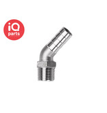 IQ-Parts IQ-Parts - Schlauchtülle | Aussengewinde (BSPT) | 45º | Edelstahl 304