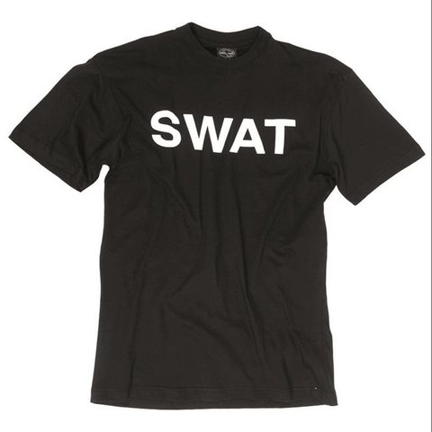 Zwart SWAT T-shirt met witte letters