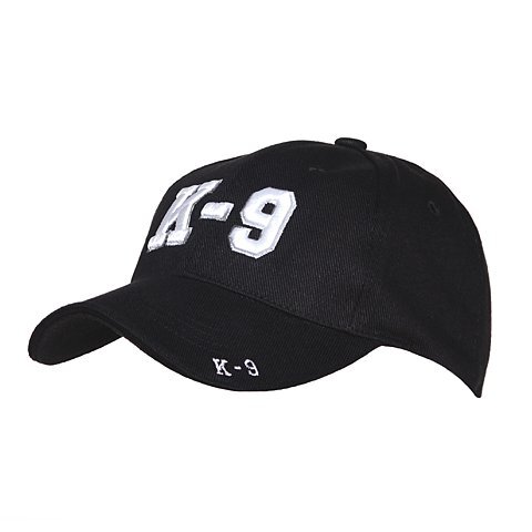 Zwarte baseball cap met K-9 logo