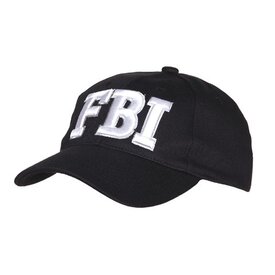  Zwarte baseball cap met FBI logo