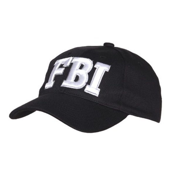  Zwarte baseball pet met FBI logo