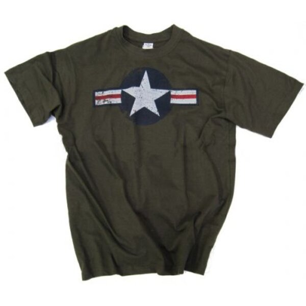 T-shirt met USAF logo Groen