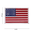 Amerikaanse USA vlag embleem witte rand 5,7x9
