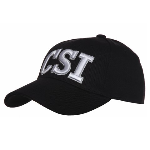 Zwarte baseball cap met CSI logo