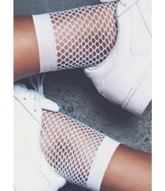 MARIANNE Kiki witte visnetsokjes