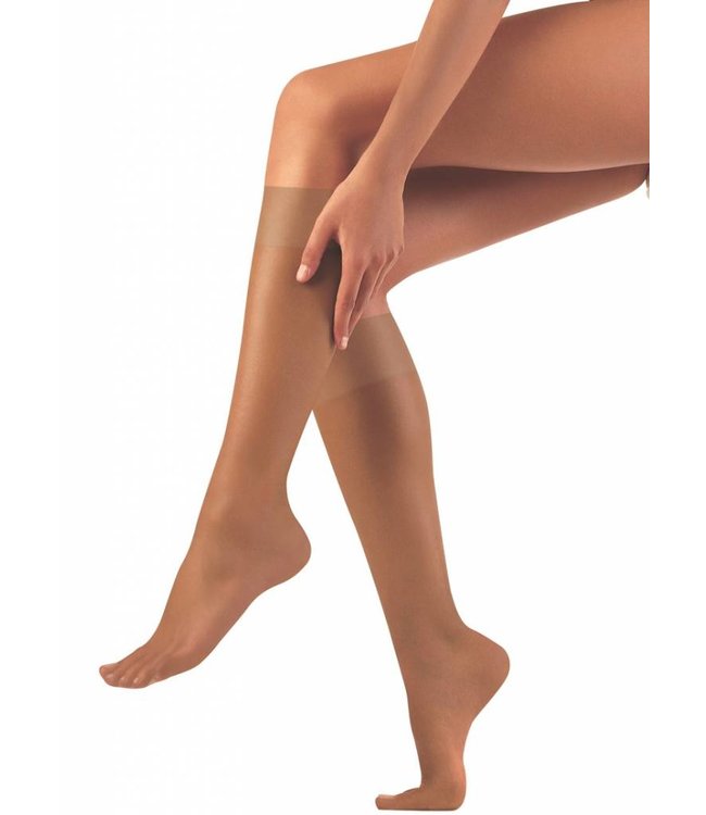 FIORE 2x Pola 15 kniekousen in Natural