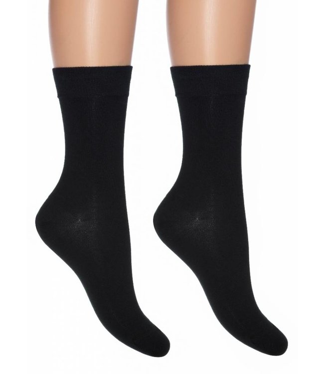 BONNIE DOON Cotton Sock dames sokken zwart