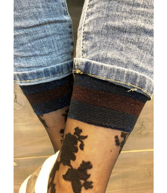 MARCMARCS Elegant Glitter zwarte glittersokken