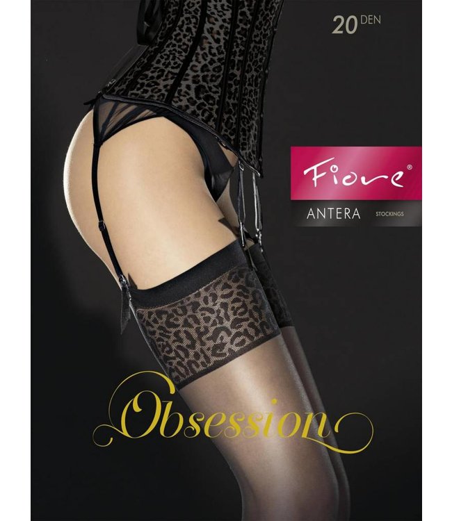 FIORE Antera 20 zwarte jarretelkousen