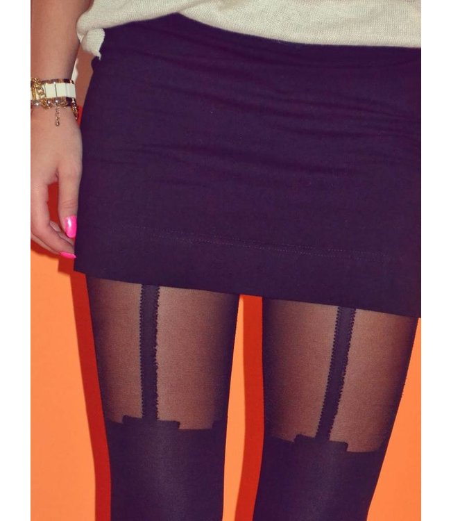 FIORE Milla 40 panty met kousenmotief