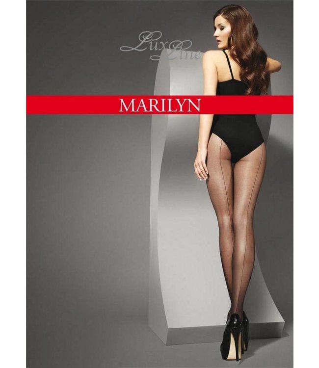 MARILYN Art Deco 20 zwarte naadpanty