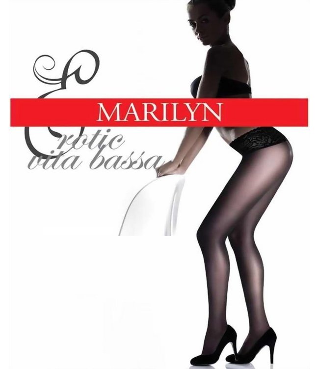 MARILYN Vita Bassa 50 zwarte panty met plakstrip