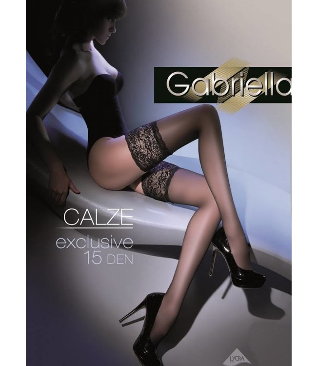 GABRIELLA Exclusive 15 stay ups kousen zwart