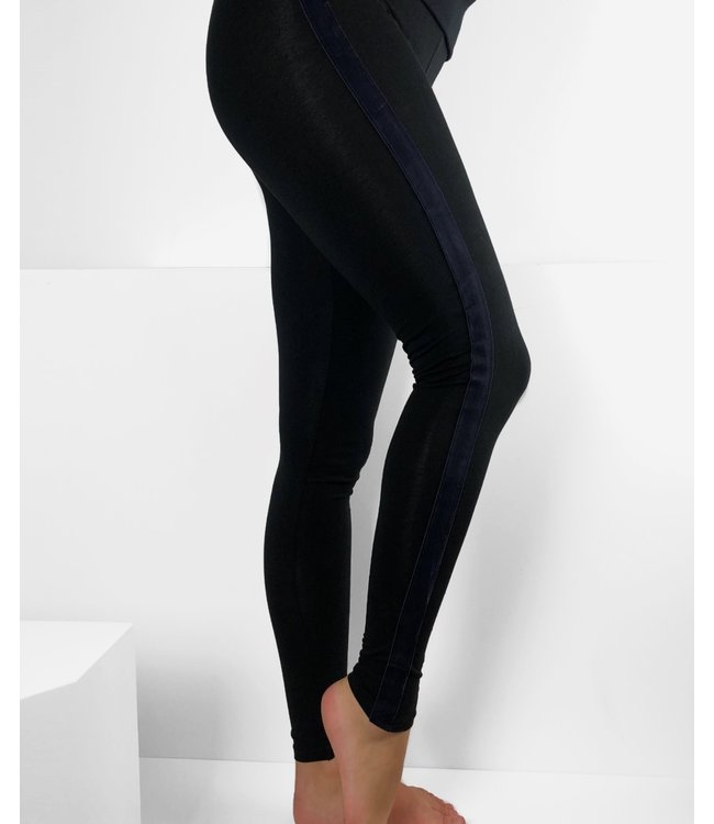 MARIANNE Robine enkellegging zwart / blauw