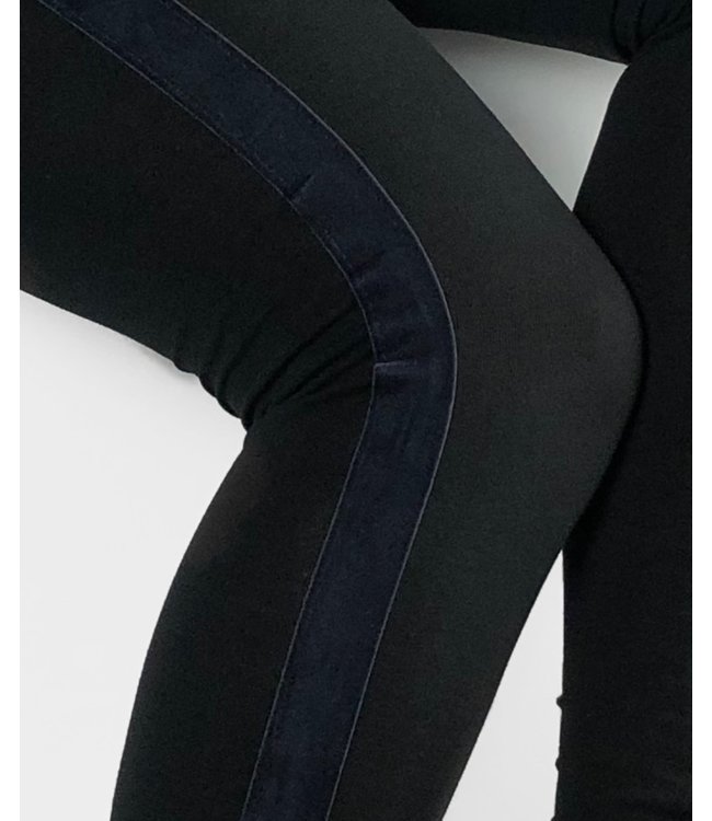 MARIANNE Robine enkellegging zwart / blauw