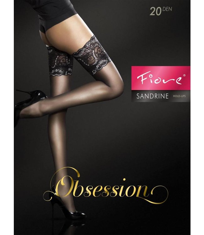 FIORE Sandrine 20 zwarte stayups kousen