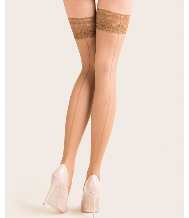 GABRIELLA Linette 20 zwarte kousen met naad