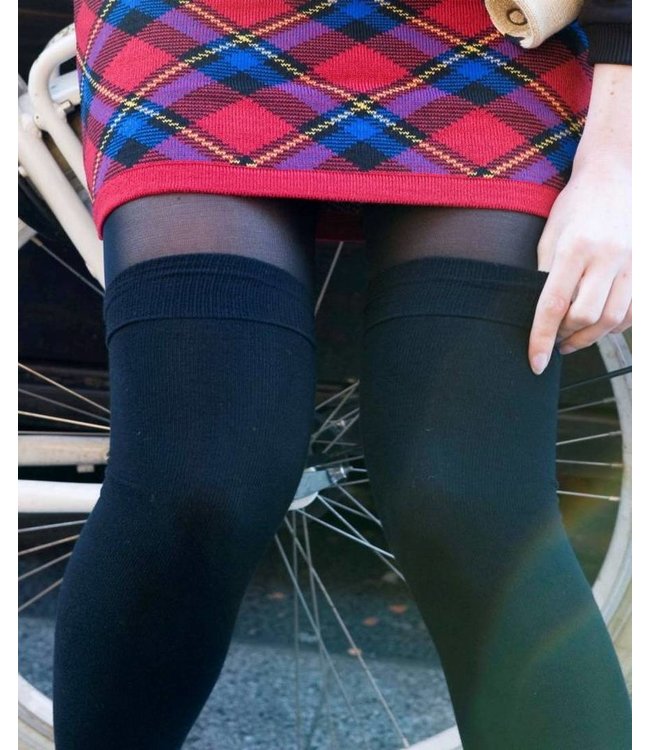 Jill donkerbruine overknee sokken - Foto 2 Soshin