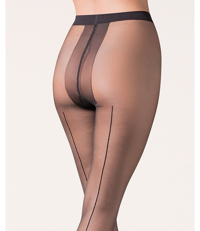 Linette 20 zwarte panty met naad - Foto 4 Soshin