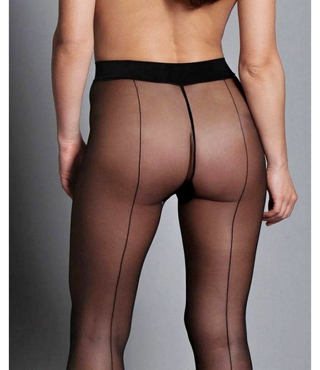 Art Deco 20 zwarte naadpanty - Foto 4 Soshin