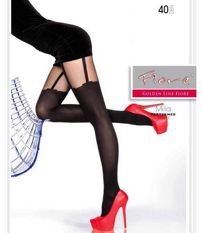 FIORE Milla 40 panty met kousenmotief