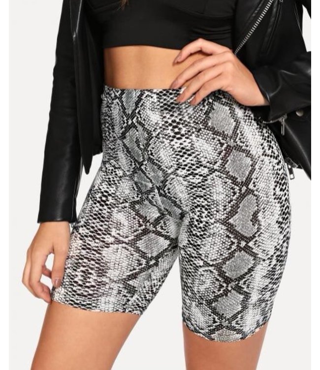 SARLINI Rebel korte legging met luipaardprint