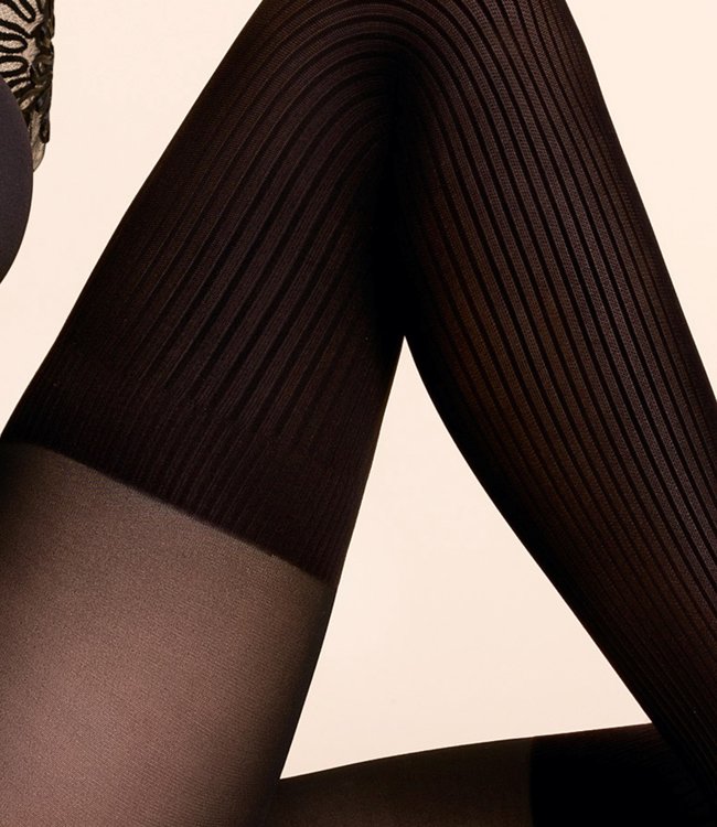 GABRIELLA Rita 80 ribpanty met kousen effect