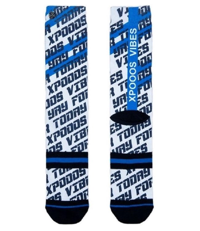 XPOOOS Yay for today blauw/witte herensokken