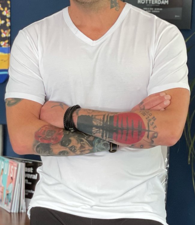 APOLLO 2x Bamboo t-shirt V-hals Wit