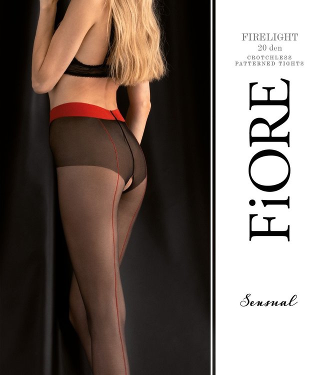 Firelight 20 panty met naad en open kruis - Foto 2 Soshin