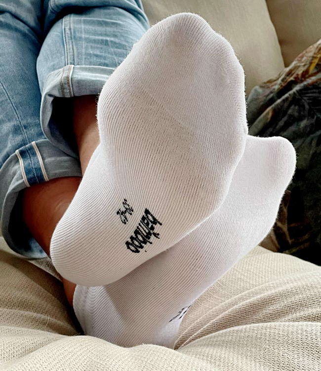 APOLLO 3x Bamboo witte sneakersokken