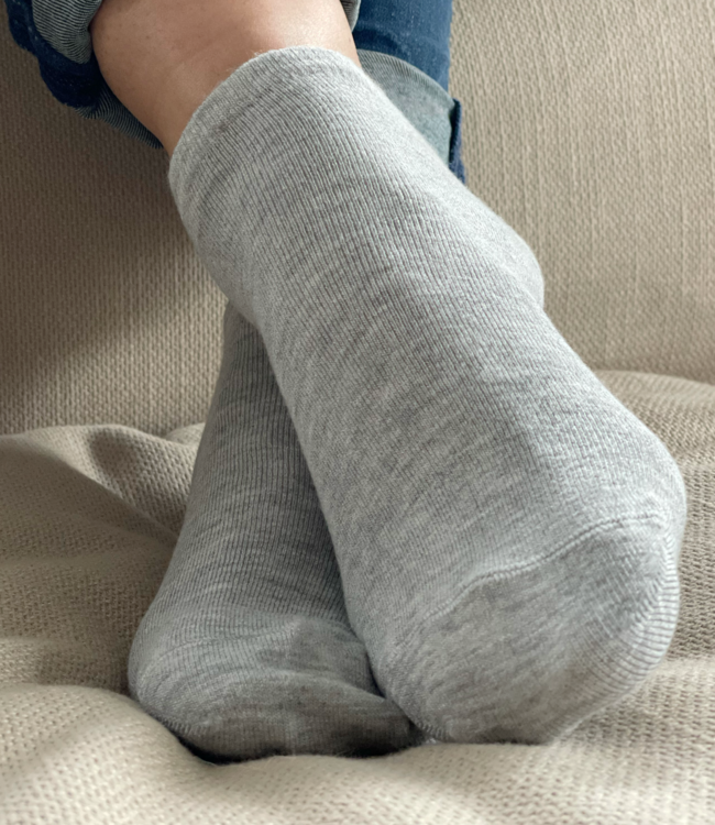 3x Bamboo grijze sneakersokken - Foto 6 Soshin