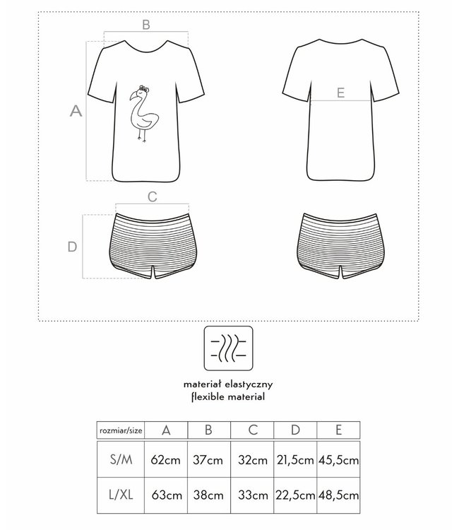 LIVIA CORSETTI Cute Flamingo katoenen pyjama setje