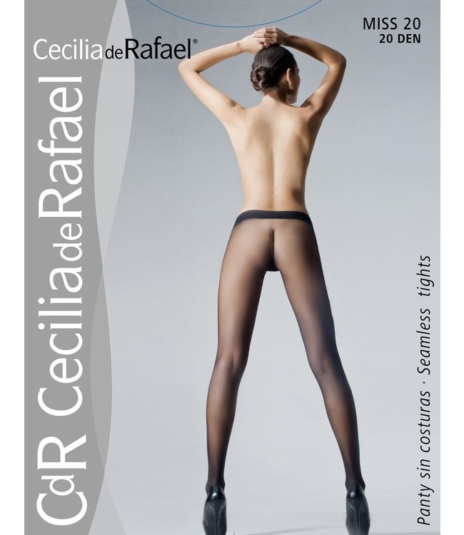 Cecilia de Rafael Miss 20 zwarte, naadloze panty