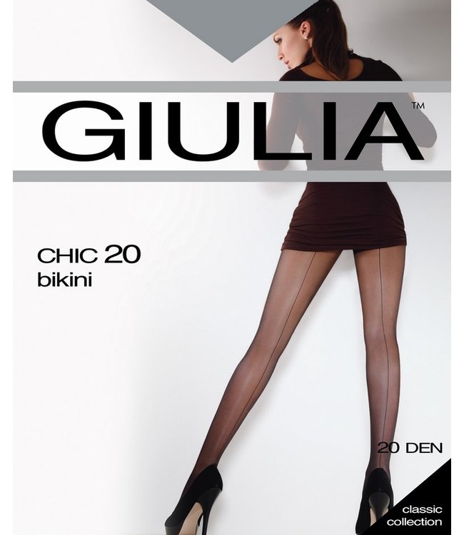 GIULIA Chic 20 bruine glanspanty met naad