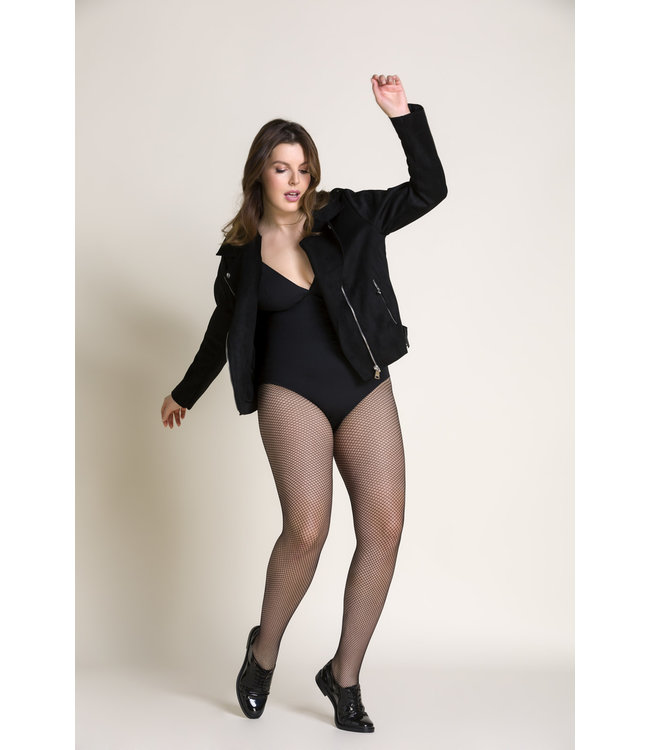 Lyon zachte, zwarte visnetpanty - Foto 8 Soshin