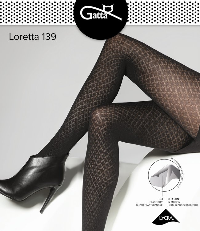 GATTA Loretta 50 zwarte fantasiepanty