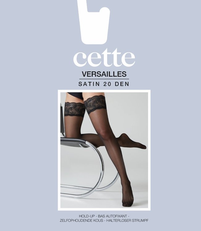 CETTE Versailles zwarte, plussize stayups