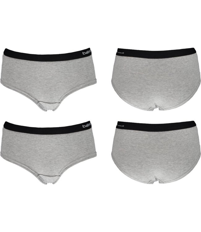 APOLLO 2 stuks Bamboo Ladies hipster Grijs